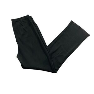 Ming Wang Petite Medium BLack Elastic Waist Pull On Pants Straight Leg Knit